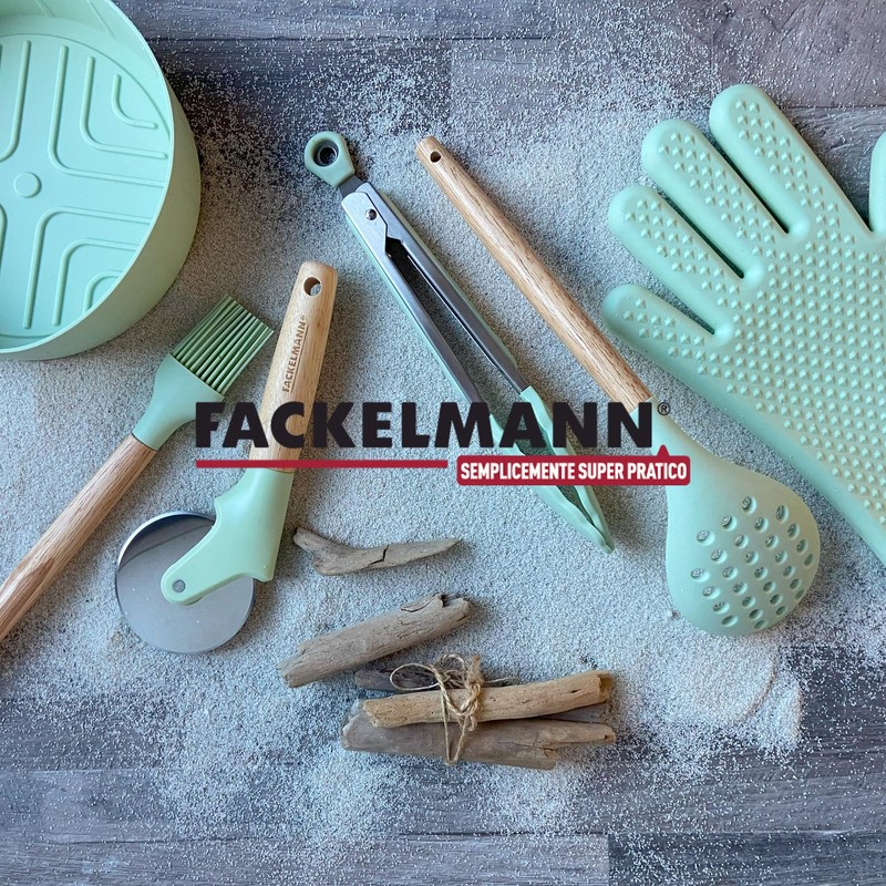 Fackelmann Pressa schiaccia hamburger in acciaio inossidabile, ideale per smash
