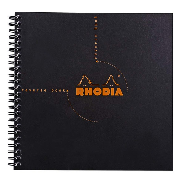 Rhodia Graph Reverse Standard Notebook, One Notebook, Black