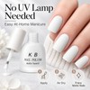 10 mL Matte White Nail Polish, Air Dry, No UV