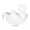 Yardwe Lovely Swan Ceramic Flowerpot with Drain Hole, White Porcelain