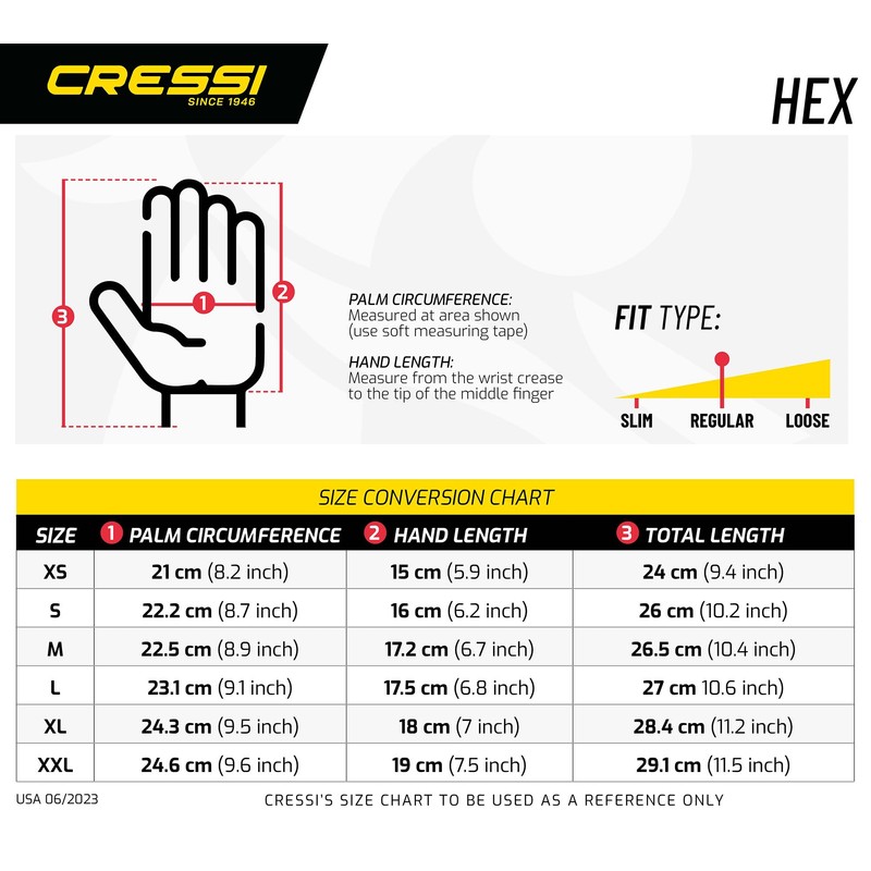 Cressi HEX Grip Gloves, Lime, L