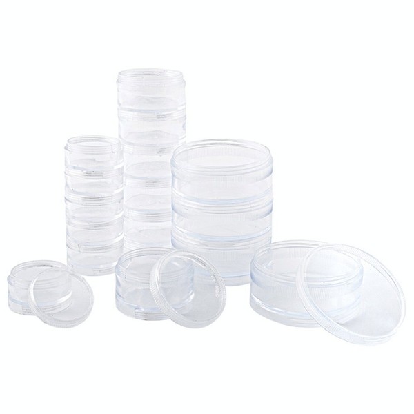 SOUTH BEND Screw Stack Jars - Plastic Storage Containers for Tackle Accessories