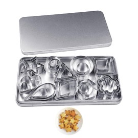 SLEEKEE 30 Piece Stainless Steel Non-Stick Alphabet Cookie Cutter Set