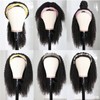 Punmasa Kinky Curly Headband Wig Human Hair 180% Density Glueless