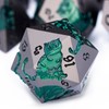OGCOPHEN Metal DND Cat Dice 7PCS Polyhedral RPG Dice Set