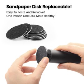 120pcs Replacement Sandpaper Refill Discs for Electric Foot File Callus Remover for Men Women Dead Cracked Hard Skin (60pcs Fine 120 Grit + 60pcs Smooth 180 Grit)