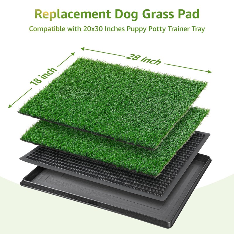 LOOBANI Dog Grass Pee Pads, Artificial Dog Grass Pads for