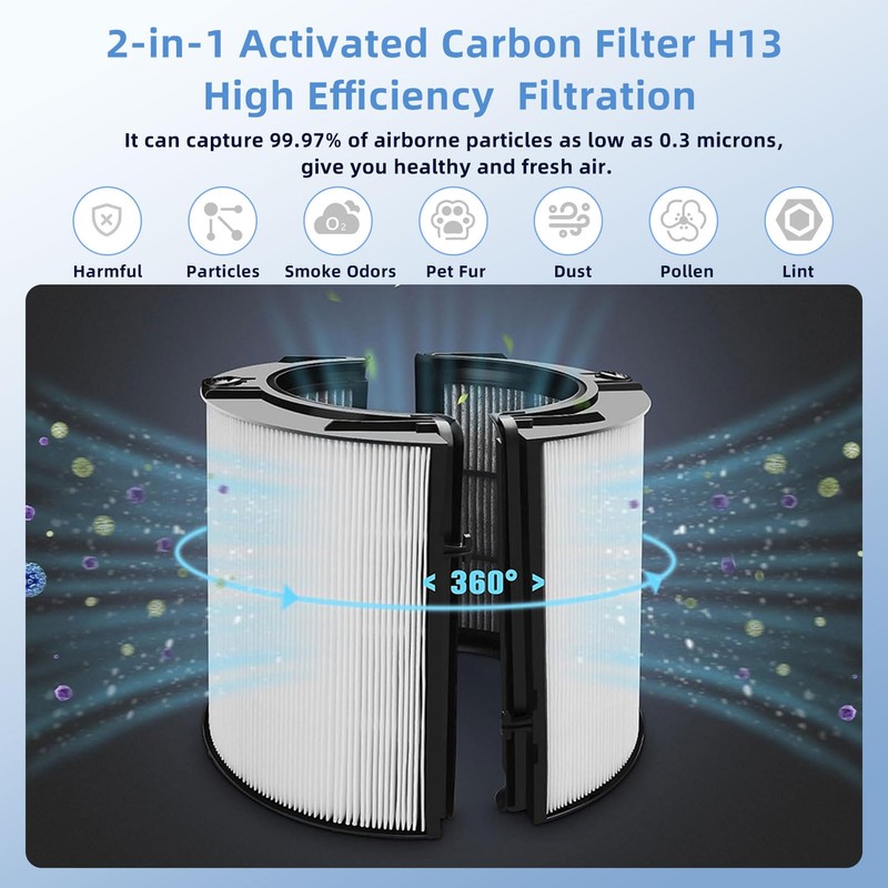 PH04 2 in 1 Replacement Filter Compatible with Dyson HP09