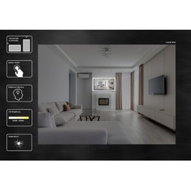 Yukon Crystal 40x24 LED Bathroom Mirror with Lights, Anti-Fog, Lighted Vanity Mirror, Wall Mounted Modern Vanity Mirror, LED Makeup Mirror, Shatterproof, Dual Color Tone (Horizontal/Vertical)