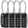 Puroma 4 Pack TSA Approved Luggage Locks, 4 Digit Combination