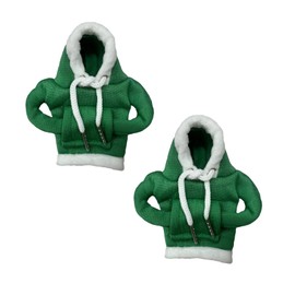 Kewucn Car Shift Knob Hoodie, Funny Shirt Sweater Gear Shift Knob, Auto Shifter Stick Protector Cover, Universal Interior Vehicle Decor Accessories for Women Men (Christmas Green)