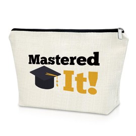 Sazuwu Daughter Graduation Gifts from Mom Makeup Bag Class of 2025 Graduation Gifts for Her Mastered It Cosmetic Bag Masters Graduation Party Decorations Graduation Keepsake Gifts for Daughter