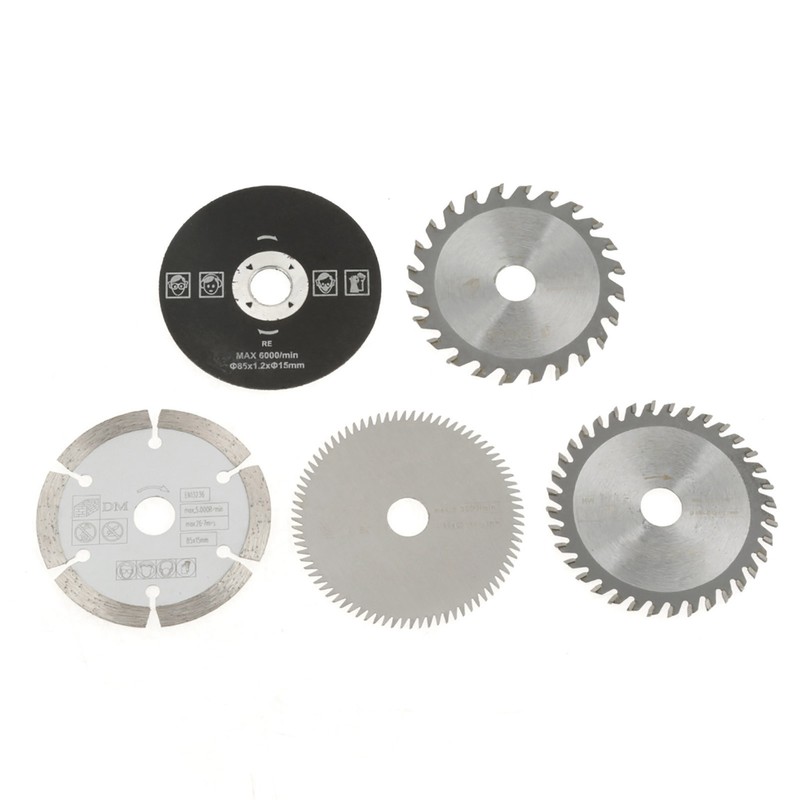 5Pcs 85mm Inner Diameter 15mm Mini Carbide Circular Saw Blade