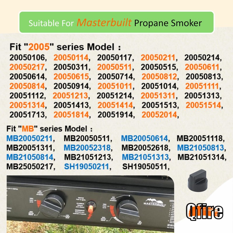 Qfire 911060014 - Control Knob Compatible with Masterbuilt 20051311 gs30d
