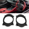 2pcs 6.5inch Black Door Speaker Adapter Spacer Rings with 2