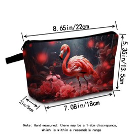 MoCaliduccious Flamingo Print Women's Makeup Bag Beach Travel Organizer Women's Cosmetic Bag