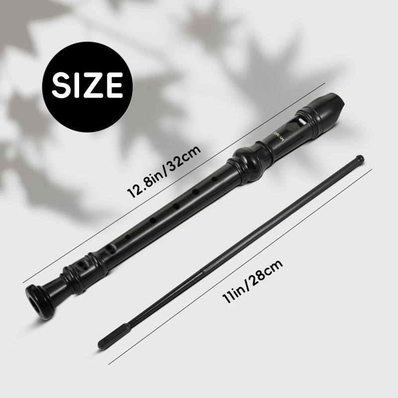 Soprano Recorder Instrument German Fingering 8 Hole Flute, Recorder Instrument