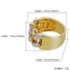 JINAO 18K Gold Plated ICED Out CZ Cuban Link Band