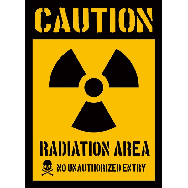 Sawayaka Shokudo Card Sleeve "Radioactivity" (Radioactivity Mark/Hazard Symbol)