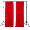 CHHEART Red Chiffon Backdrop Curtain, 2 Packs 28x120 Inches, 100%