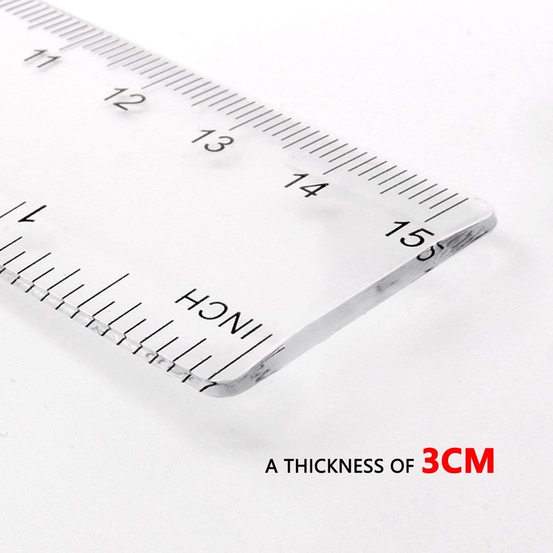 Set of 6 rulers, ruler, 15 cm rulers, coloured primary