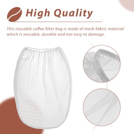 GRONGU Cold Brew Coffee Filter Bag Compatible With Toddy Cold Brew System Strainer Bag for 5 Gallon Commercial Brewers, Washable & Reusable - 2 Pack