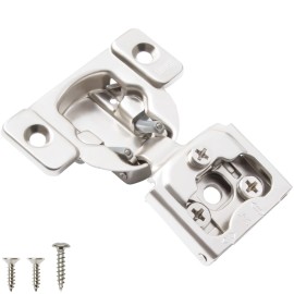 TOUCH Self Close Compact Cabinet Hinges, 105° Concealed 3/4" Inch Overlay, Face Frame - Screw-on, 5 Pairs (10 Pcs)