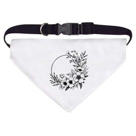 Large 'Flower Wreath' Dog/Cat/Pet Bandana (PD00065074)