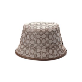Coach Women's Signature C Jacquard Bucket HAT, Oak, XS/S