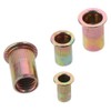Fudeshe 200Pcs 6 Sizes Metric Rivet Nuts,Heavy Duty Zinc Plated