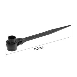sourcing map 24 x 30 mm 12 Pin Scaffolding Podger Ratchet Wrench Socket Wrench Tool (Black)