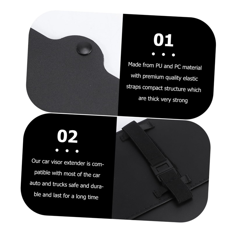 Mikinona Retractable Multifunctional Car Visor Sunshade UV Protection Extender for