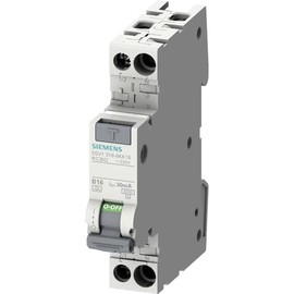 Siemens FI/LS Switch 1TE 1P+N 6kA Type F 30mA C16