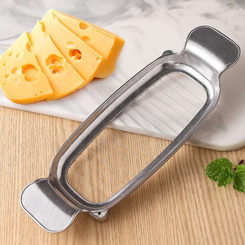 Butter Slicer Cutter,Stainless Steel Wire Butter Slicer,Cooking Baking Cheese Slicer,Double-sided