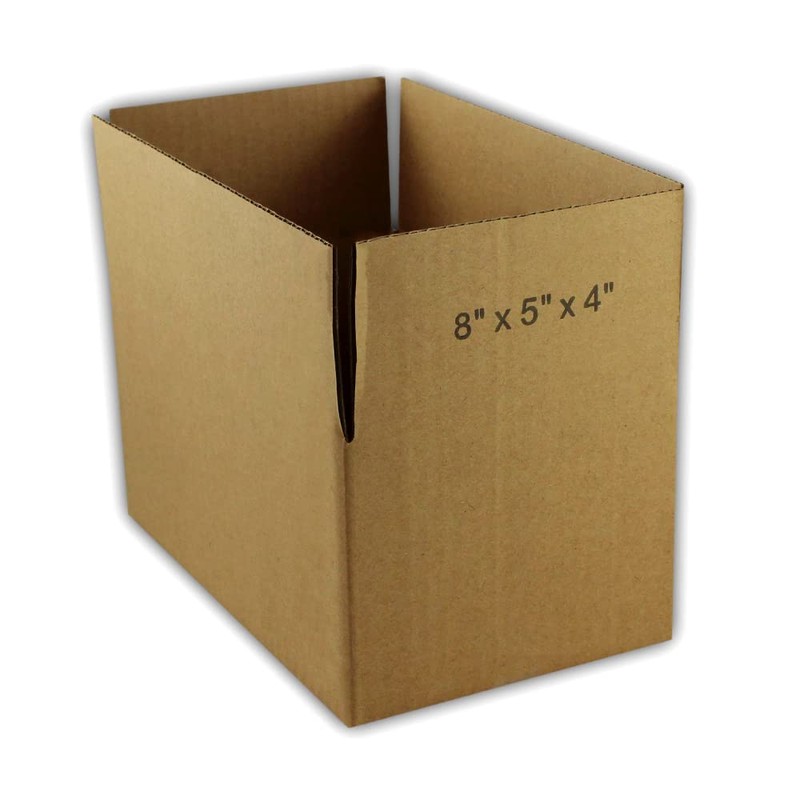 EcoSwift 50 8x5x4 Corrugated Cardboard Packing Boxes Mailing Moving Shipping