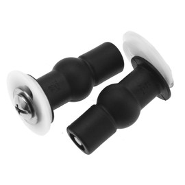Micro Trader 2pcs Toilet Top Cover Lid Seat Fixings WC Blind Hole Fitting Black Screws Nut