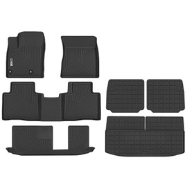 XINSHANGXIU Floor Mats & Cargo Liner for Mitsubishi Outlander 2022 2023 2024 2025 (Not Fit PHEV or Sport Models),TPE All Weather Protection Slush Floor Liner