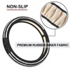 Black White American Flag Elastic Steering Wheel Cover, Non-Slip Breathable