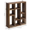 MyGift 9 Compartment Vintage Solid Wood Shadow Box, Wall Mountable
