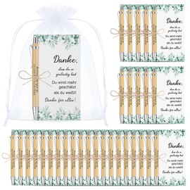 Tenare 30 Sets Thank You Gifts Small Graduation Gifts for Students from Teachers Thank You Ballpoint Pen Thank You Pens Wooden Farewell Gift for Teachers Colleagues Employees (Sometimes)