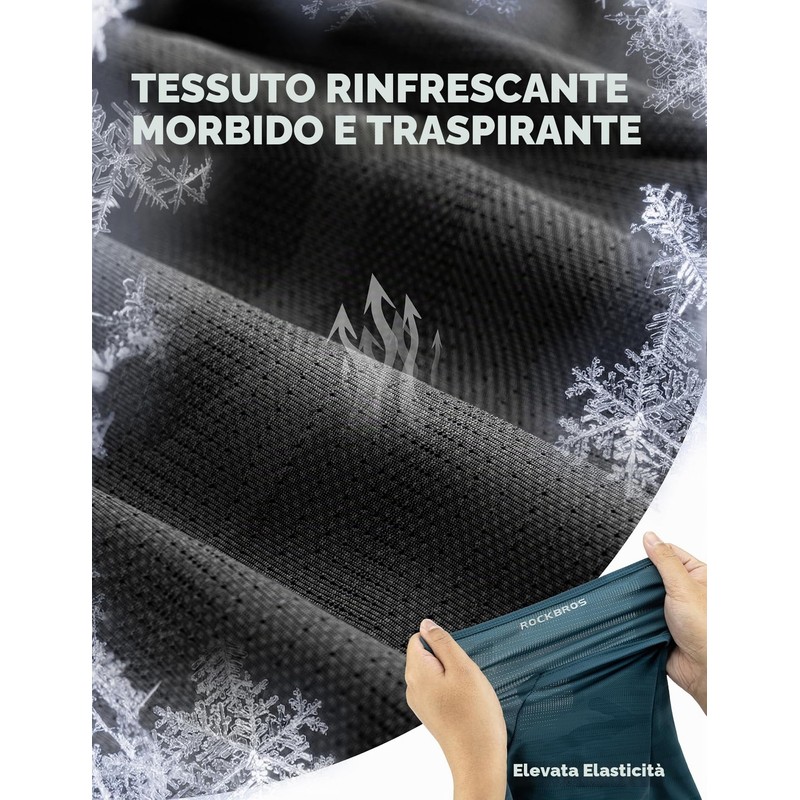 ROCKRBOS Passamontagna Estivo Moto Protezione UV Traspirante Uomo Donna