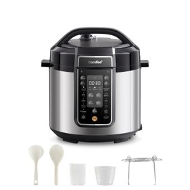 COMFEE’ Pressure Cooker 6 Quart with 13 Cooking Functions, Olla de Presion Non-Stick Pot Yogurt Maker Rice Cooker Slow Cooker Sauté Steamer, Healthy Ceramic Inner Pot