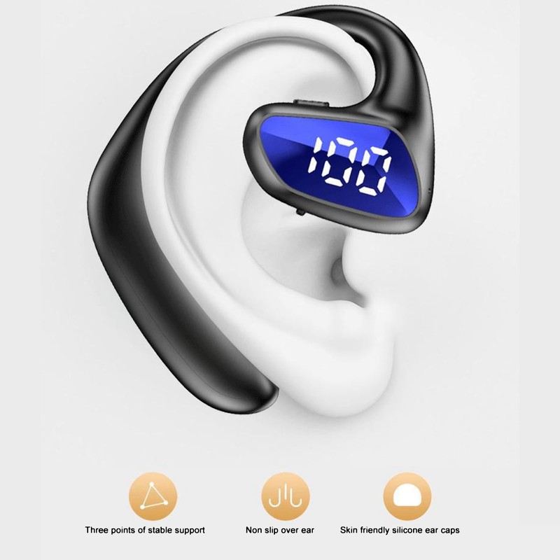 Bluetooth Earpiece Noise Cancellation Right Ear Single Bluetooth Headset for
