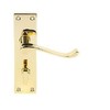 Golden Grace Victorian Scroll Polished Brass Bathroom Door Handles +