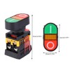 APBB-22/25N Double Push Button Switch with LED Light, NO+NC Button