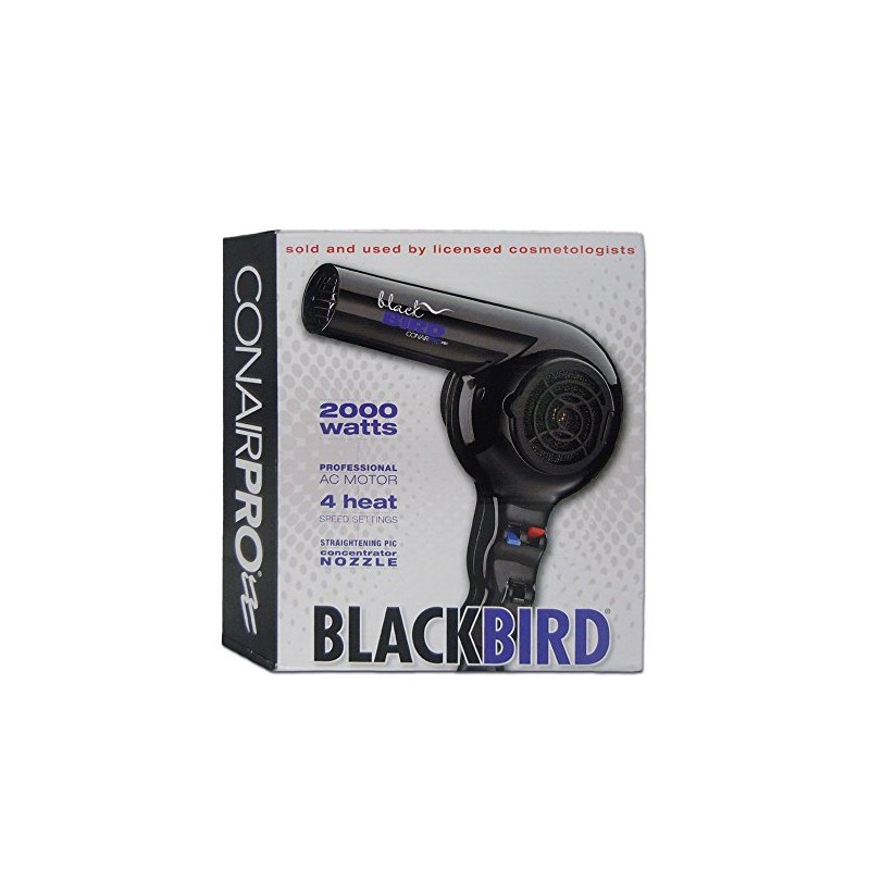 Conair BB075W Pro Blackbird Hair Dryer 2000 Watt