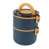 Stackable Lunch Box 1600ml Dual Layers Stainless Steel BPA Free