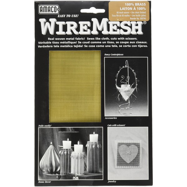 Wireform Wiremesh Mini Pack, Metal, Brass, 2 x 14.5 x 23 cm