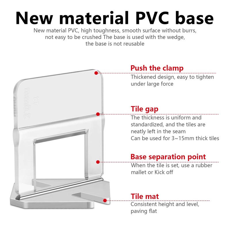 Pull Tabs, Pack of 400, 2 mm, Standard Levelling System,