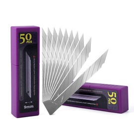 NEWISHTOOL 9mm Stainless Steel Blade, 30 Degree Snap Off Blades, 100 PCS Replacement Blades Spare Knife Refills for Utility Knife Box Cutter Office Home Art Craft Wallpaper Cutting Tool